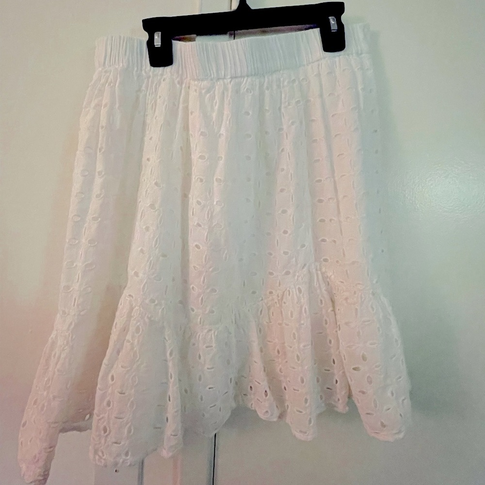 White Eyelet Ruffle Skirt - Picture 5 of 5